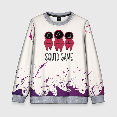 Детский свитшот Играй в кальмара / 3D-Меланж – фото 1
