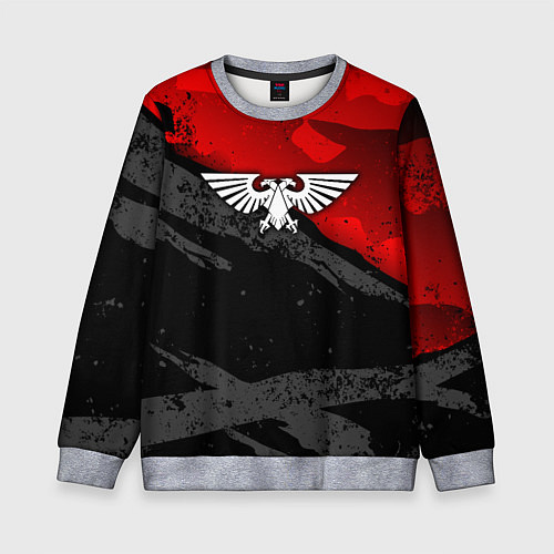 Детский свитшот Вархаммер - аквила красный / 3D-Меланж – фото 1
