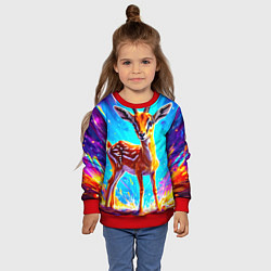 Свитшот детский Газель малыш, цвет: 3D-красный — фото 2