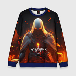 Свитшот детский Assassins Creed fire, цвет: 3D-синий