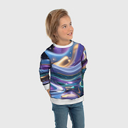 Свитшот детский Космическая краска, цвет: 3D-белый — фото 2