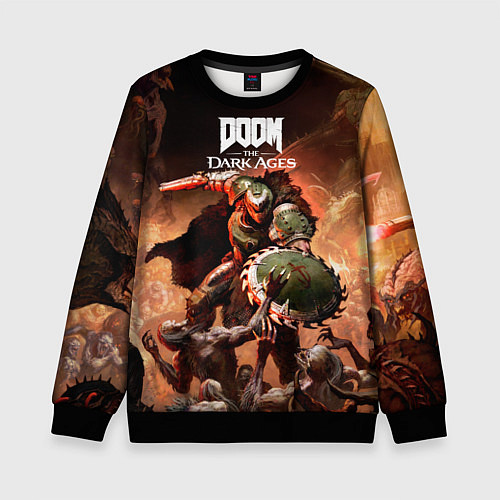 Детский свитшот Doom slayer Doom the dark ages / 3D-Черный – фото 1