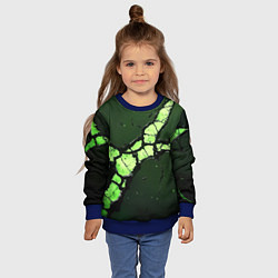 Свитшот детский Объемный разлом плиты, цвет: 3D-синий — фото 2