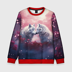 Свитшот детский Волчья пара, цвет: 3D-красный