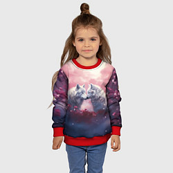 Свитшот детский Волчья пара, цвет: 3D-красный — фото 2