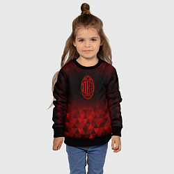 Свитшот детский AC Milan red poly, цвет: 3D-черный — фото 2