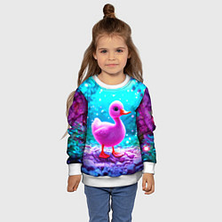 Свитшот детский Утеночек, цвет: 3D-белый — фото 2