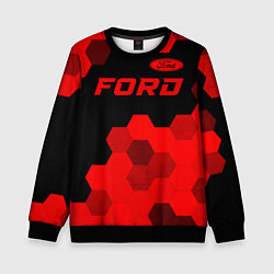 Свитшот детский Ford - red gradient посередине, цвет: 3D-черный