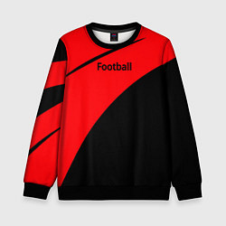 Свитшот детский Football красно-чёрный, цвет: 3D-черный
