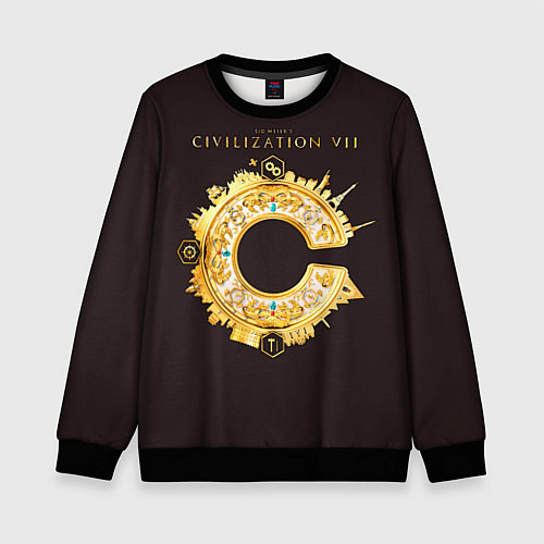 Детский свитшот Civilization VII / 3D-Черный – фото 1