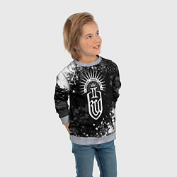 Свитшот детский Kingdom come 2 - белые брызги, цвет: 3D-меланж — фото 2