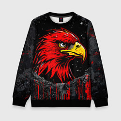 Свитшот детский Орел Атланта Хокс в стене, цвет: 3D-черный