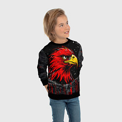 Свитшот детский Орел Атланта Хокс в стене, цвет: 3D-черный — фото 2