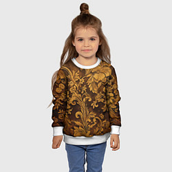 Свитшот детский Рубленный узор, цвет: 3D-белый — фото 2