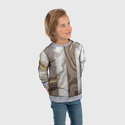 Свитшот детский Дерево и мрамор, цвет: 3D-меланж — фото 2