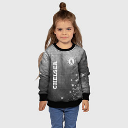 Свитшот детский Chelsea - grey gradient вертикально, цвет: 3D-черный — фото 2