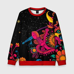 Свитшот детский Psychedelic abstract art, цвет: 3D-красный