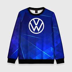 Свитшот детский Volkswagen blue poly, цвет: 3D-черный