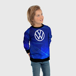 Свитшот детский Volkswagen blue poly, цвет: 3D-черный — фото 2