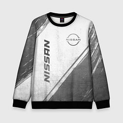 Детский свитшот Nissan - white gradient вертикально