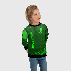 Свитшот детский Juventus - green gradient вертикально, цвет: 3D-черный — фото 2