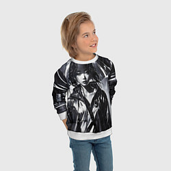 Свитшот детский Девушка под зонтом, цвет: 3D-белый — фото 2