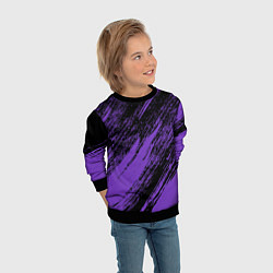 Свитшот детский The color is purple and black, цвет: 3D-черный — фото 2