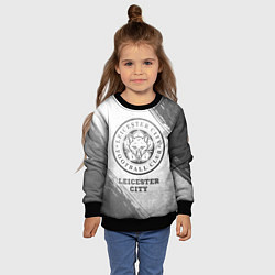 Свитшот детский Leicester City - white gradient, цвет: 3D-черный — фото 2