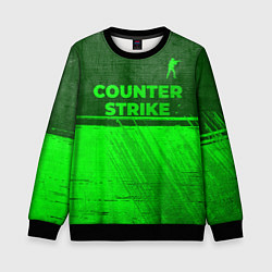 Свитшот детский Counter Strike - green gradient посередине, цвет: 3D-черный