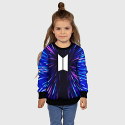 Свитшот детский BTS neon energy, цвет: 3D-черный — фото 2