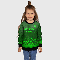 Свитшот детский Atletico Madrid - green gradient посередине, цвет: 3D-черный — фото 2