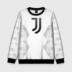 Свитшот детский Juventus white poly, цвет: 3D-черный