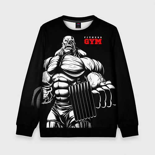 Детский свитшот Fitness GYM - jock / 3D-Черный – фото 1
