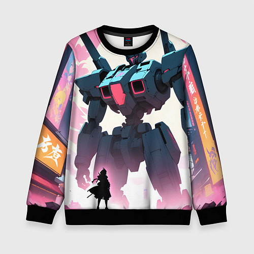 Детский свитшот Аниме и роботы / 3D-Черный – фото 1
