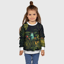 Свитшот детский Голубая единорожка, цвет: 3D-белый — фото 2