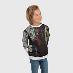 Свитшот детский Spider man night, цвет: 3D-белый — фото 2