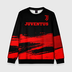 Свитшот детский Juventus - red gradient посередине, цвет: 3D-черный