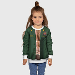 Свитшот детский Форма вооруженных сил РФ с прессом, цвет: 3D-белый — фото 2