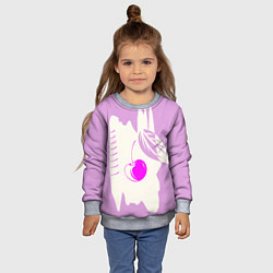 Свитшот детский Вишневый коллаж, цвет: 3D-меланж — фото 2