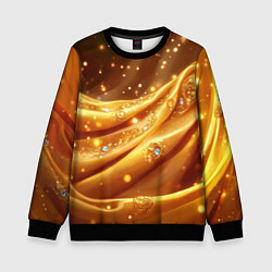 Свитшот детский Золотая ткань с блестками, цвет: 3D-черный
