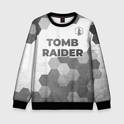 Свитшот детский Tomb Raider - white gradient посередине, цвет: 3D-черный