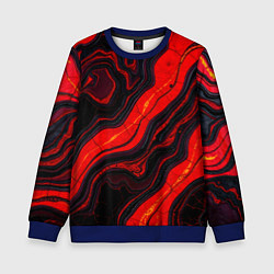 Свитшот детский Срез магматической породы, цвет: 3D-синий