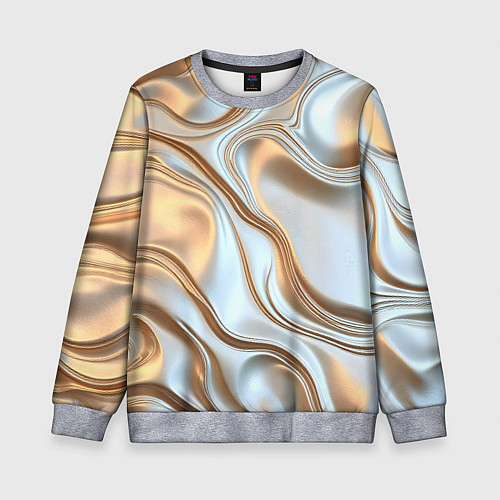 Детский свитшот Жидкое белое золото / 3D-Меланж – фото 1