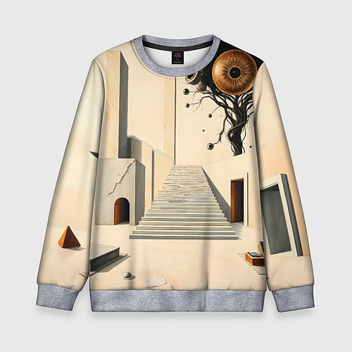 Детский свитшот Архитектурный сюр / 3D-Меланж – фото 1