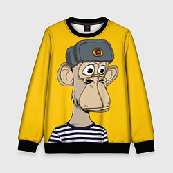Свитшот детский NFT ape turtleneck, цвет: 3D-черный