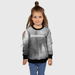 Свитшот детский Subaru - grey gradient посередине, цвет: 3D-черный — фото 2