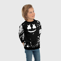 Свитшот детский Marshmello брызги красок, цвет: 3D-черный — фото 2