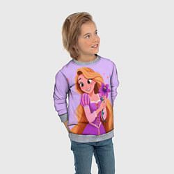 Свитшот детский Rapunzel - big pictures, цвет: 3D-меланж — фото 2