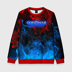 Свитшот детский God of War битва огня, цвет: 3D-красный