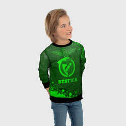 Свитшот детский Benfica - green gradient, цвет: 3D-черный — фото 2